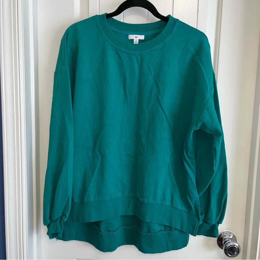BP Kelly Green Crewneck Long Sleeve Sweatshirt NWOT Size Small Oversize